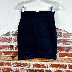 Vintage Cotuj Skirt Size 5/6 Black Stretchy Pencil Bodycon Mini Sexy USA 90s